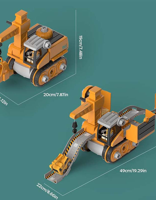 Load image into Gallery viewer, Kids Construction Vehicle Set: Crane Excavator Bulldozer Forklift
