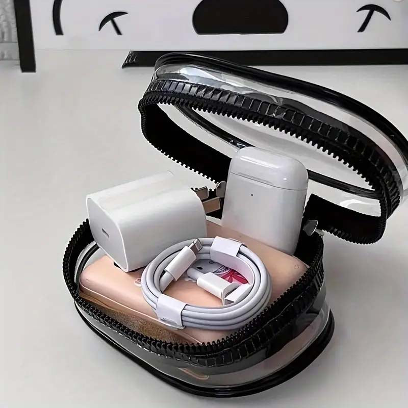 Mini Portable Transparent Cable Organizer Box