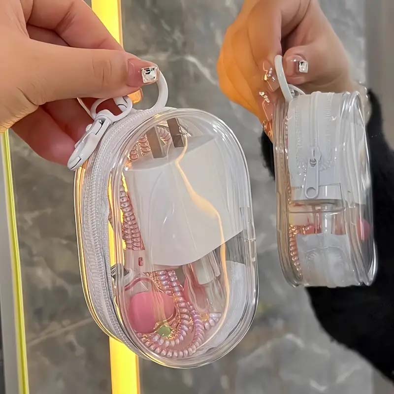 Mini Portable Transparent Cable Organizer Box