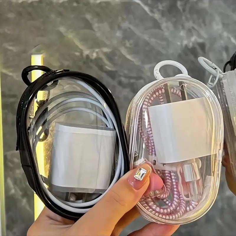 Mini Portable Transparent Cable Organizer Box