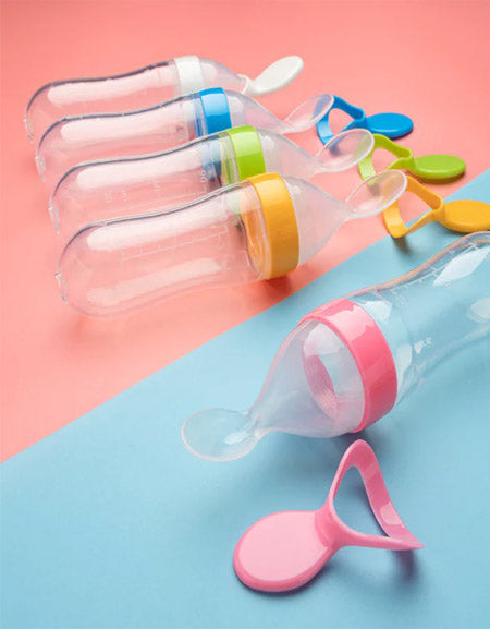 Ultimate Baby Feeder Spoon - Anti-Drop, Squeeze, Sucker Cups. Zydropshipping