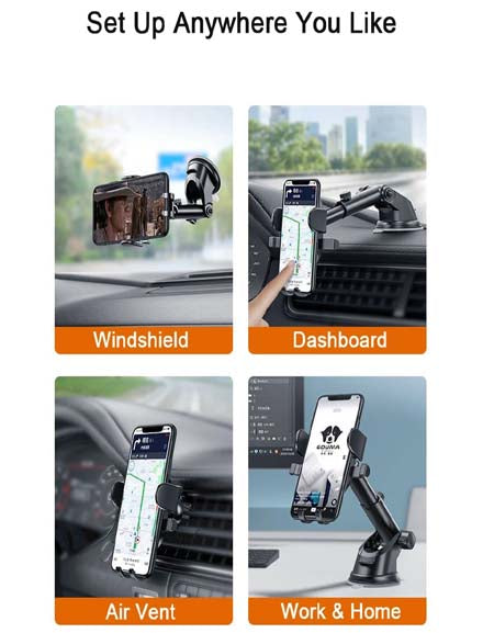 Universal Sucker Car Phone Holder: 360-Degree Rotation Zydropshipping