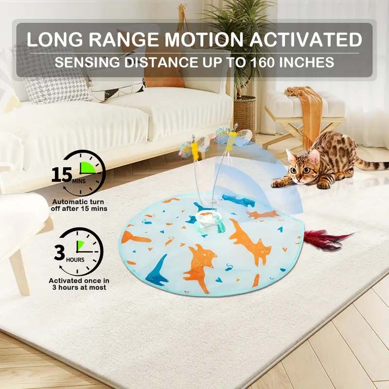 Valonii 2-in-1 Rechargeable Motion-Activated Cat Toy