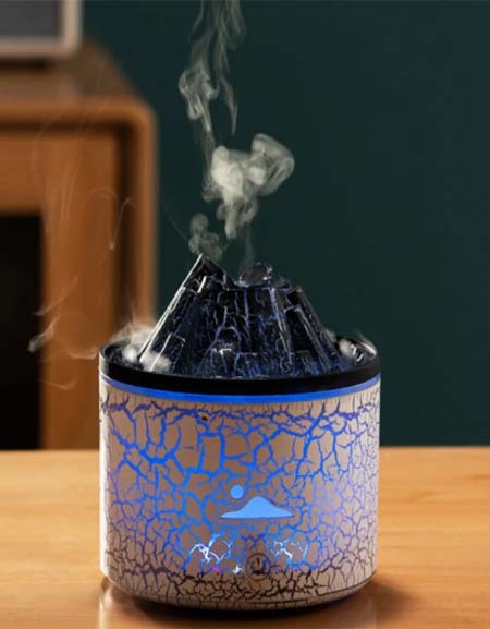 Volcano Flame Ultrasonic Humidifier & Aroma Diffuser for Home Fragrance - Smoking Mist Steamer Zydropshipping