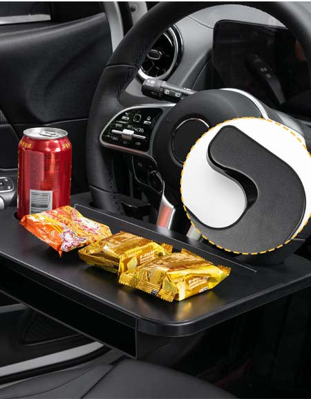 Load image into Gallery viewer, DriveSmart Steering Wheel Tray Table: Enhance Your On-the-Go Workspace

