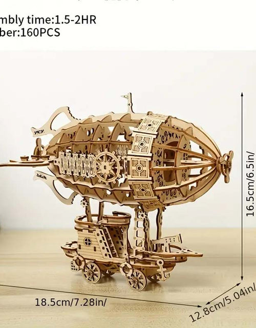 Load image into Gallery viewer, 3D Wooden Airship Puzzle - Mechanical Model Kit
