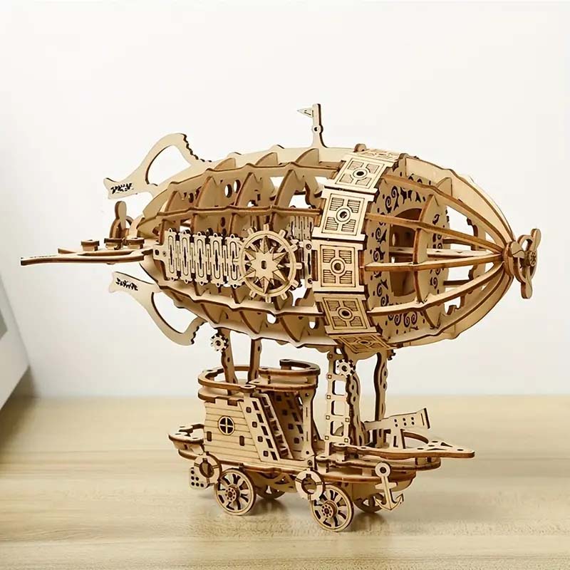 3D Wooden Airship Puzzle - Mechanical Model Kit