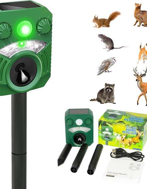 Load image into Gallery viewer, Joomouney Cat Repellent | Ultrasonic Solar Animal Scarer with PIR Sensor &amp; Flash
