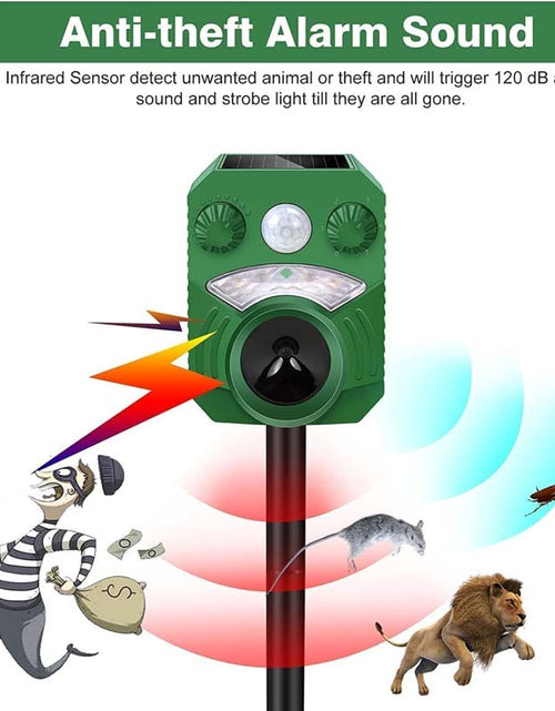 Load image into Gallery viewer, Joomouney Cat Repellent | Ultrasonic Solar Animal Scarer with PIR Sensor &amp; Flash
