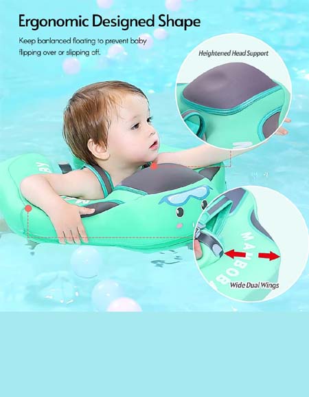 Adium Non-Baby Float: Innovative Infant Lying Swimming Ring for 0-3 Months Pool Swim Training