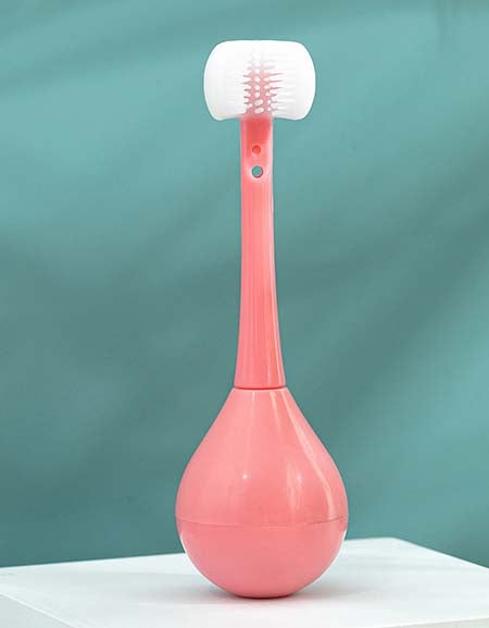 Load image into Gallery viewer, Kid&#39;s 3-Sided U-Shaped Silicone Toothbrush - Ages 2-12
