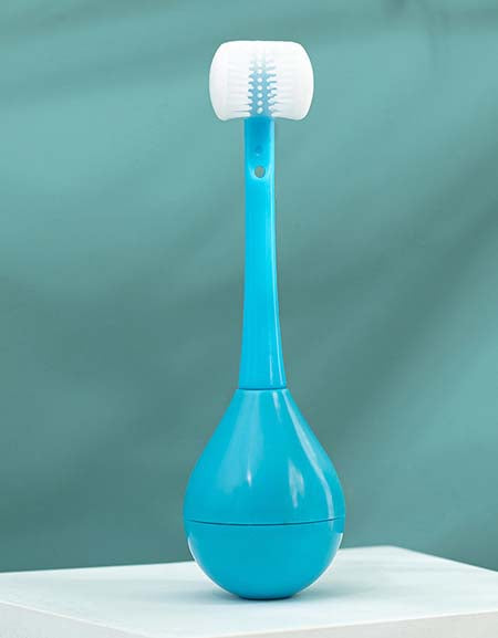 Kid's 3-Sided U-Shaped Silicone Toothbrush - Ages 2-12