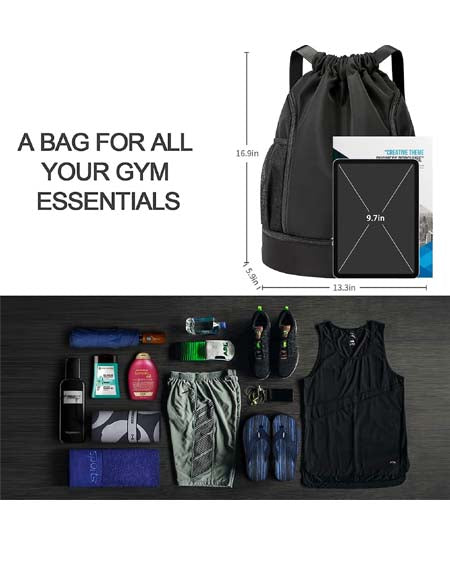 Waterproof Drawstring Sports Backpack Pack