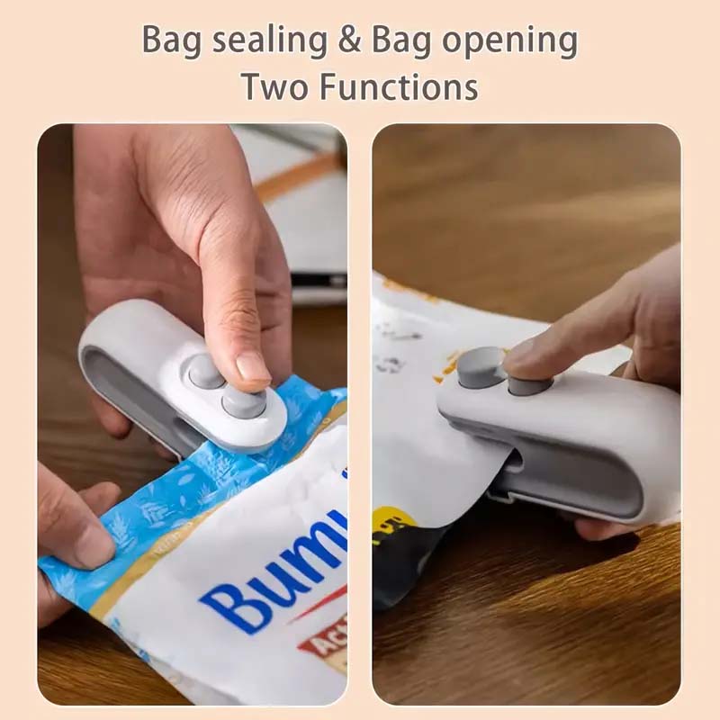 Rechargeable 2-in-1 Mini Snacks Bag Sealer with Cutter