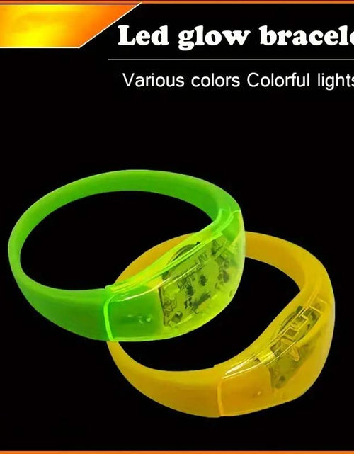 Load image into Gallery viewer, LED Voice-Activated Flash Bracelet - Waterproof &amp; Fun, 12-Pack 🎃
