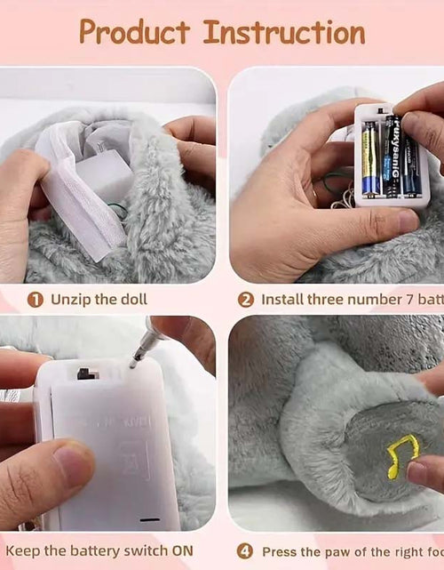 Load image into Gallery viewer, Breathing Elephant Plush Toy - Musical &amp; Light-Up Snuggle for Babies
