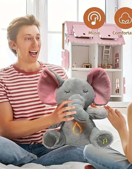 Load image into Gallery viewer, Breathing Elephant Plush Toy - Musical &amp; Light-Up Snuggle for Babies
