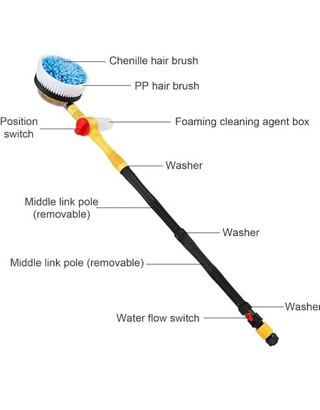 Load image into Gallery viewer, Automatic Spin Car Wash Brush: Rotary Washing Kit for Cars &amp; Trucks
