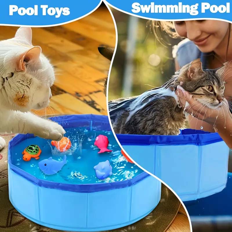 Interactive Cat Water Play Pool with Floating Toys