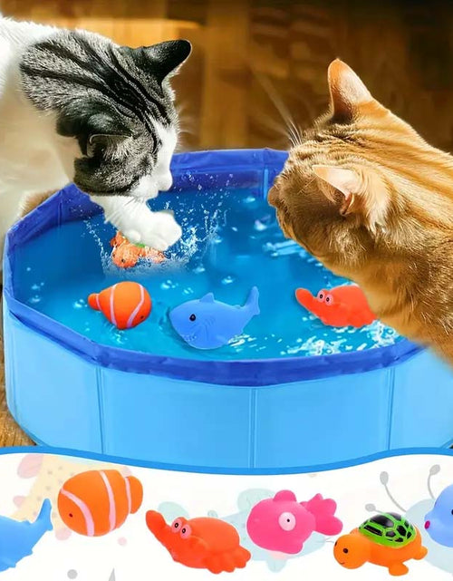 Load image into Gallery viewer, Interactive Cat Water Play Pool with Floating Toys
