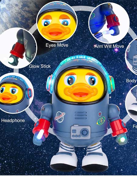 Load image into Gallery viewer, Galactic Groove Space Duck: Electric Music Toy for Toddlers
