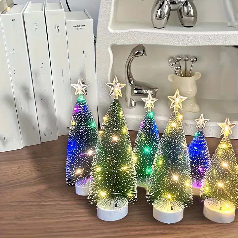 3-Piece LED Copper Wire Christmas Tree Set - Large, Medium, Small