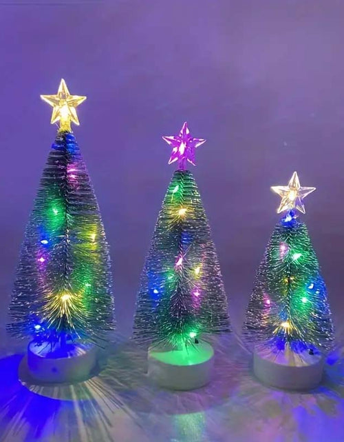 Load image into Gallery viewer, 3-Piece LED Copper Wire Christmas Tree Set - Large, Medium, Small
