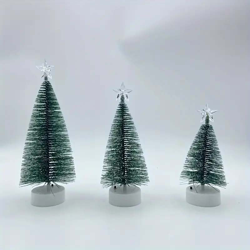 3-Piece LED Copper Wire Christmas Tree Set - Large, Medium, Small