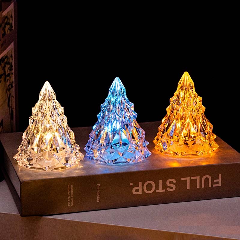 Christmas Tree Iceberg Diamond Crystal Lights - Yellow