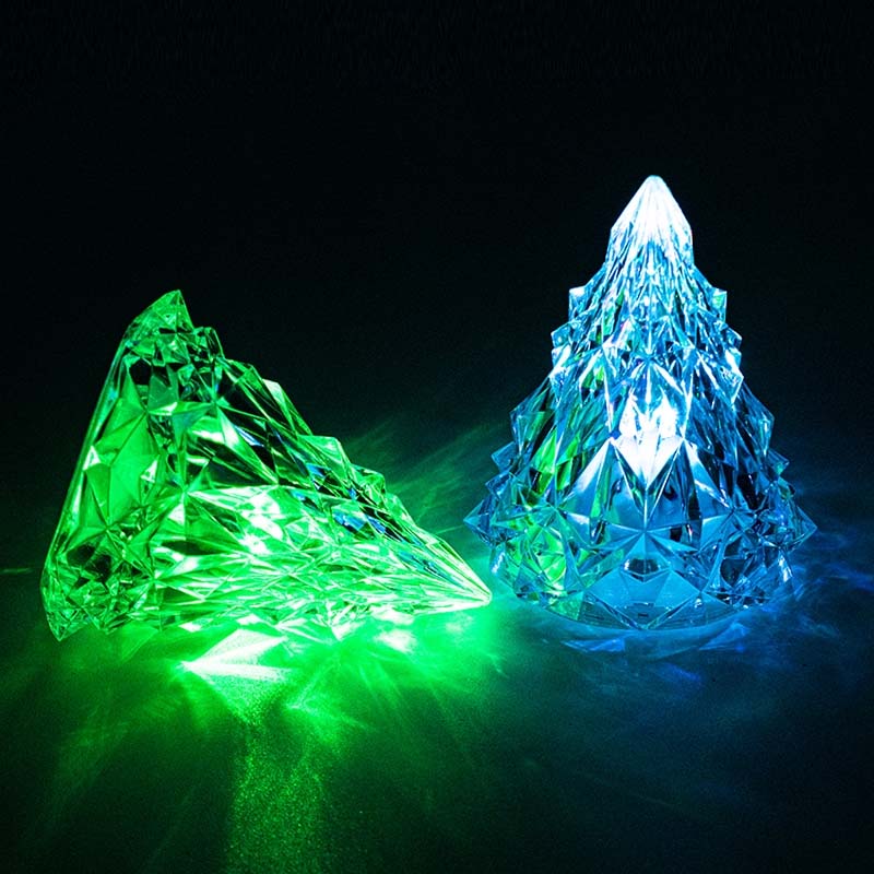 Christmas Tree Iceberg Diamond Crystal Lights - Yellow