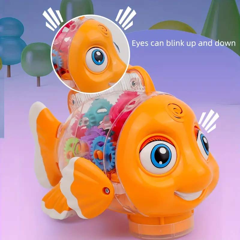 Interactive Clownfish Swing Toy – Light & Music, Educational Gift