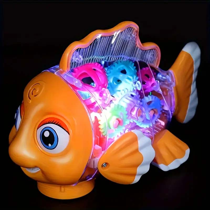 Interactive Clownfish Swing Toy – Light & Music, Educational Gift