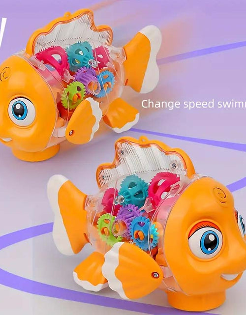 Load image into Gallery viewer, Interactive Clownfish Swing Toy – Light &amp; Music, Educational Gift
