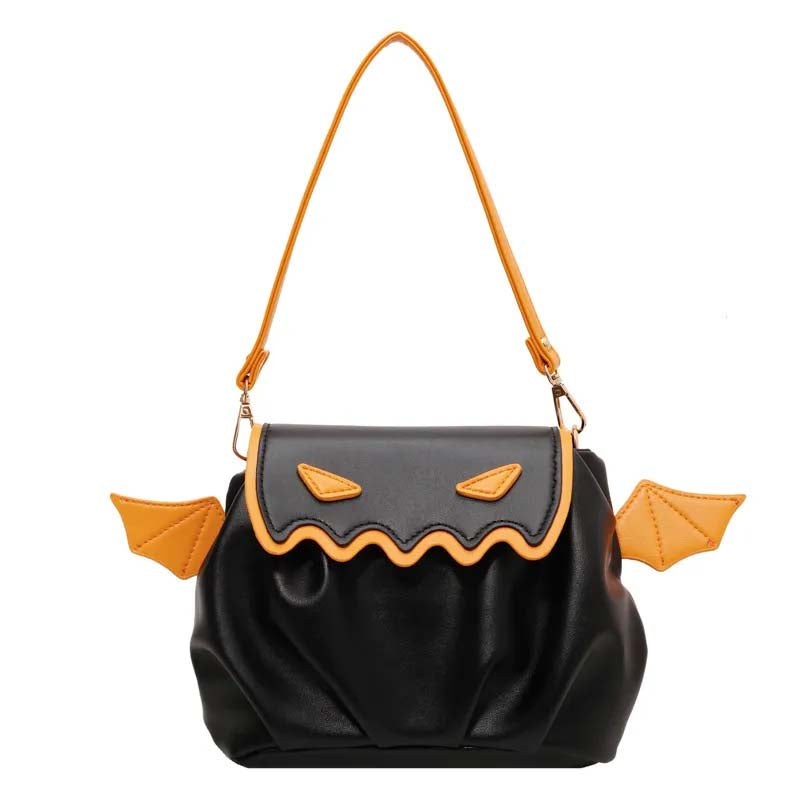 Halloween Pumpkin Crossbody Bag | Cute Cartoon with Wings