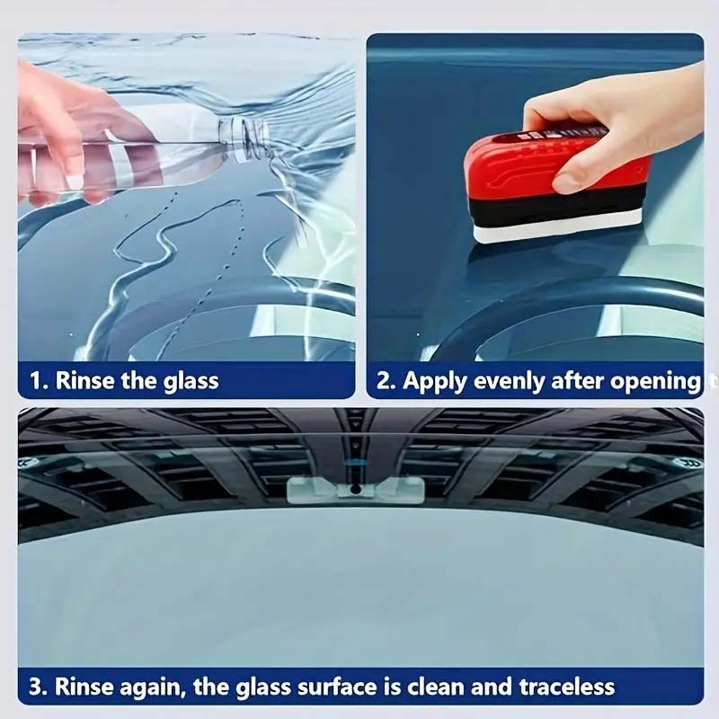 Crystal Glass Cleaning Brush – Stain Removal & Rain Repellent"