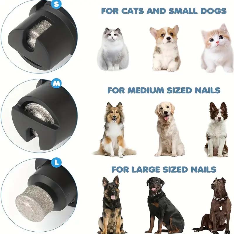 Quiet LED Dog Nail Grinder - Rechargeable & Painless Pet Trimmer