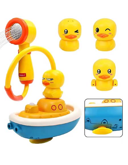 Duck-Sucker-Shower-Spray-Water-Toys: Quack 'n Splash Fun Bath Time Companion for Kids
