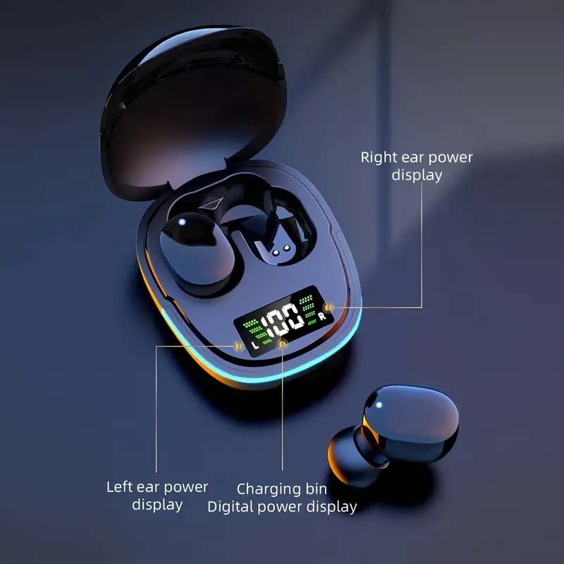 2024 Wireless Earbuds - Touch Control, LED Display, Sweat-Resistant for Music & Gaming