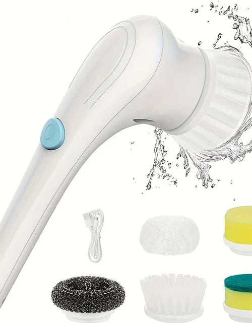 Load image into Gallery viewer, Cordless Electric Scrubber Set - 5 Brush Heads for Multi-Surface Cleaning
