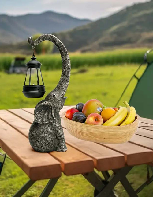 Load image into Gallery viewer, Solar Powered Elephant Statue - Color-Changing LED Garden Decor
