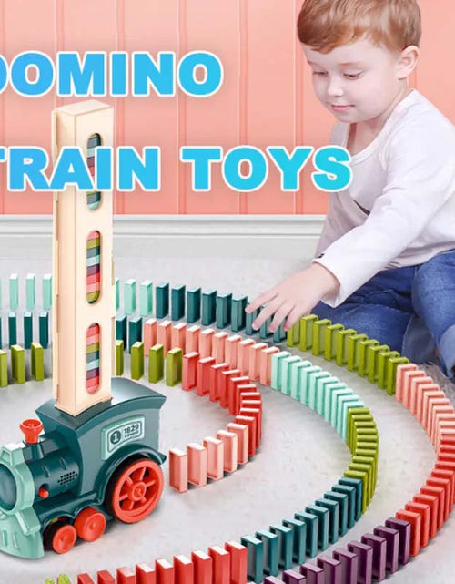 Load image into Gallery viewer, Automatic Release Domino Train Puzzle
