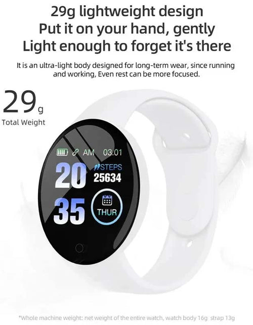 Load image into Gallery viewer, D18 Smart Watch: Bluetooth, Music, Fitness, Sleep Monitor - Men &amp; Women
