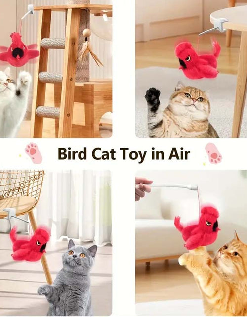 Load image into Gallery viewer, Interactive Chirping Cardinal Cat Toy - Rechargeable &amp; Lifelike
