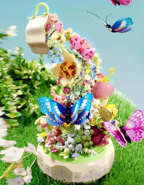 Load image into Gallery viewer, Flower Garden Building Set with Rotating Music Box
