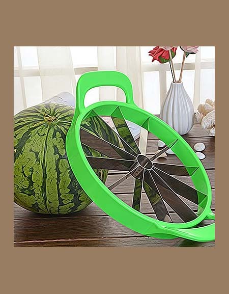 Stainless Steel Watermelon Cutting Tool: Kitchen Accessories, Drop Shipping - Green