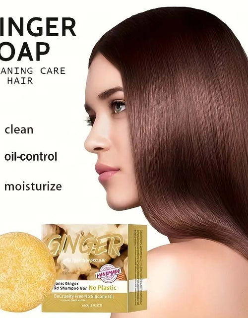 Load image into Gallery viewer, Natural Extract Ginger Hair Soap
