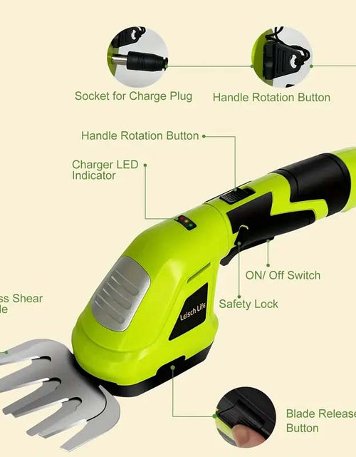 Load image into Gallery viewer, Leisch Life 2-in-1 Cordless Grass Shear &amp; Shrubbery Trimmer
