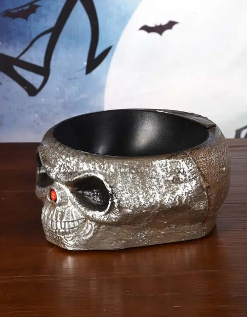 Load image into Gallery viewer, Halloween Skull Bowl Decoration - Motion-Activated with Glowing Eyes &amp; Sound
