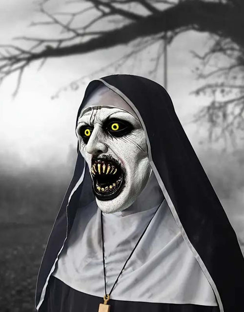 Load image into Gallery viewer, Qualteus Funky Nun Latex Mask Creepy Halloween
