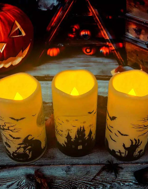 Load image into Gallery viewer, 6-Piece Halloween LED Candles Set with Decorations
